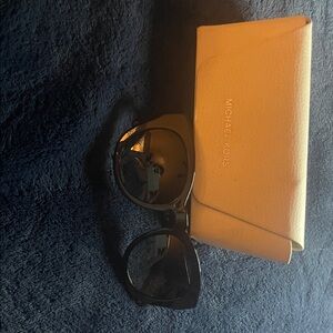 Michael Kors Black Sunglasses with Cream Case